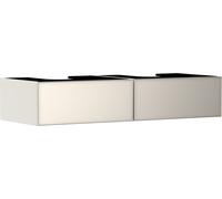 hansgrohe Xevolos E meuble sous lavabo, 2 tiroirs, 1 découpe au centre, 1370x550x275mm, pour console avec vasque à poser, 54317790, Couleur: Corps beige sable mat, façade beige sable métallisé