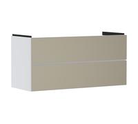 hansgrohe Xevolos E Meuble sous-lavabo, 2 tiroirs, SoftClose, 1180x475x555mm, pour lavabo, 54184390, Couleur: corps blanc mat, façade bronze structuré