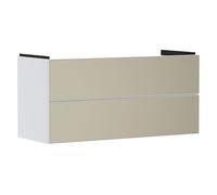 Hansgrohe Xevolos E Meuble sous-lavabo, 2 tiroirs, SoftClose, 1180x475x555mm, pour lavabo, 54184390, Couleur: Corps Blanc Mat, façade Bronze structuré