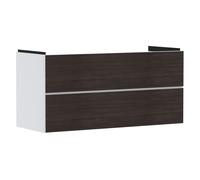 hansgrohe Xevolos E Meuble sous-lavabo, 2 tiroirs, SoftClose, 1180x475x555mm, pour lavabo, 54184730, Couleur: corps blanc mat, façade chêne foncé