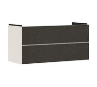 hansgrohe Xevolos E Meuble sous-lavabo, 2 tiroirs, SoftClose, 1180x475x555mm, pour lavabo, 54185660, Couleur: Corps beige sable mat, façade textile gris foncé