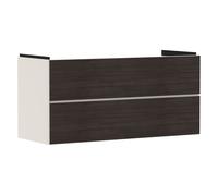 hansgrohe Xevolos E Meuble sous-lavabo, 2 tiroirs, SoftClose, 1180x475x555mm, pour lavabo, 54185730, Couleur: Corps beige sable mat, façade chêne foncé