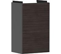 hansgrohe Xevolos E Armoire sous lavabo, 1 porte, charnières à droite, 340x245x555mm, pour lave-mains, 54171730, Couleur: Corps gris ardoise mat, façade chêne foncé