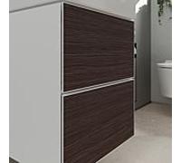 hansgrohe Xevolos E meuble sous-vasque 54172730 480x555x475mm, pour lave-mains , 2 tiroirs, blanc mat, chêne foncé