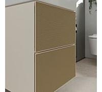 hansgrohe Xevolos E meuble sous-vasque 54173390 480x555x475mm, pour lave-mains , 2 tiroirs, beige sable mat, structure bronze