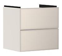hansgrohe Xevolos E meuble sous-vasque 54176790 580x555x475mm, 2 tiroirs, beige sable mat, beige sable métallisé