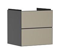 hansgrohe Xevolos E meuble sous-vasque 54177390 580x555x475mm, 2 tiroirs, gris ardoise mat, structure bronze