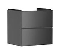 hansgrohe Xevolos E meuble sous-vasque 54177770 580x555x475mm, 2 tiroirs, gris ardoise mat, gris ardoise métallisé