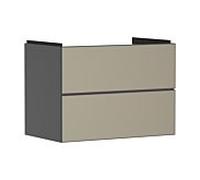 hansgrohe Xevolos E meuble sous-vasque 54180390 780x555x475mm, 2 tiroirs, gris ardoise mat, structure bronze
