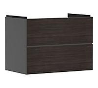 hansgrohe Xevolos E meuble sous-vasque 54180730 780x555x475mm, 2 tiroirs, gris ardoise mat, chêne foncé