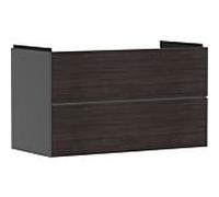 hansgrohe Xevolos E meuble sous-vasque 54183730 980x555x475mm, 2 tiroirs, gris ardoise mat, chêne foncé