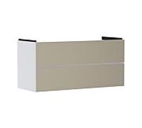 hansgrohe Xevolos E Meuble sous-lavabo, 2 tiroirs, SoftClose, 1180x475x555mm, pour lavabo, 54184390, Couleur: corps blanc mat, façade bronze structuré