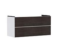 hansgrohe Xevolos E meuble sous-vasque 54184730 1180x555x475mm, 2 tiroirs, blanc mat, chêne foncé