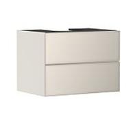 hansgrohe Xevolos E Meuble sous-lavabo, 2 tiroirs, 1 découpe au centre, 780x550x555mm, pour plan de toilette à poser, 5418, Couleur (avant/corps): Corps beige sable mat, façade beige sable métallisé - 54188790