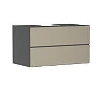 hansgrohe Xevolos E meuble sous-vasque 54192390 980x555x550mm, 2 tiroirs, gris ardoise mat, structure bronze