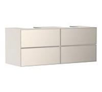Meuble Pour Vasque à Poser Hansgrohe Xevolos E 4 tiroirs 1370x550x555mm Beige Sable Blanc/Beige S...