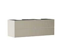 hansgrohe Xevolos E meuble sous-vasque 54200390 1570x555x550mm, 4 tiroirs, beige sable mat, structure bronze