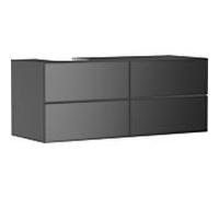 hansgrohe Xevolos E meuble sous-vasque 54238770 1370x555x550mm, 4 tiroirs, gauche, gris ardoise mat, gris ardoise métallisé