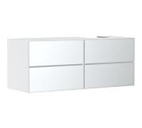 hansgrohe Xevolos E meuble sous-vasque 54239320 1370x555x550mm, 4 tiroirs, droite, blanc mat, blanc métallique
