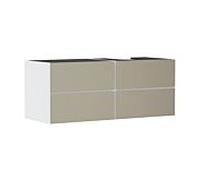 hansgrohe Xevolos E meuble sous-vasque 54239390 1370x555x550mm, 4 tiroirs, droite, blanc mat, structure en bronze