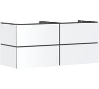 Hansgrohe Meuble sous-lavabo Xilesa E 4 tiroirs découpe au centre 1375×550×620 mm Blanc mat