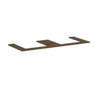 hansgrohe Xilesa E Console avec 2 découpes pour lavabo à poser, 1375x550x16mm, 54274550, Couleur: Chêne Cachemire