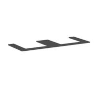 hansgrohe Xilesa E Console avec 2 découpes pour lavabo à poser, 1375x550x16mm, 54274760, Couleur: Gris ardoise mat