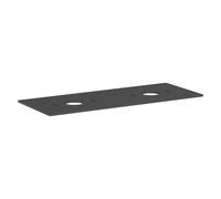 hansgrohe Xilesa E Console avec 2 découpes pour lavabo à poser, sans trous pour robinetterie, 1375x550x16mm, 54280760, Couleur: Gris ardoise mat