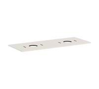 hansgrohe Xilesa E Console avec 2 découpes pour lavabo à poser, sans trous pour robinetterie, 1375x550x16mm, 54280780, Couleur: Beige sable mat