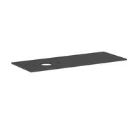 hansgrohe Xilesa E Console avec découpe à gauche pour lavabo à poser, sans trou pour robinetterie, 1375x550x16mm, 54278760, Couleur: Gris ardoise mat