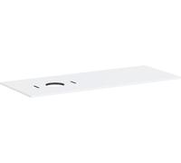 hansgrohe Xilesa E Console avec découpe à gauche pour lavabo à poser, sans trou pour robinetterie, 1375x550x16mm, 54278700, Couleur: Blanc mat