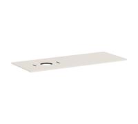 hansgrohe Xilesa E Console avec découpe à gauche pour lavabo à poser, sans trou pour robinetterie, 1375x550x16mm, 54278780, Couleur: Beige sable mat