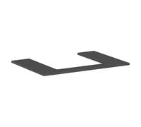 Plan de Toilette Hansgrohe Xilesa E 780/550, percé au centre, pour vasque à poser Gris ardoise mat 54269760