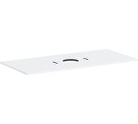 hansgrohe Xilesa E Console avec découpe au centre pour lavabo à poser sans trou de robinetterie, 1180x550x16mm, 54277700, Couleur: Blanc mat
