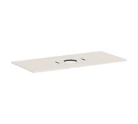 hansgrohe Xilesa E Console avec découpe au centre pour lavabo à poser sans trou de robinetterie, 1180x550x16mm, 54277780, Couleur: Beige sable mat