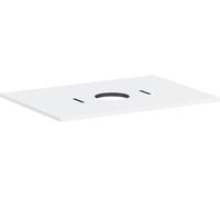 hansgrohe Xilesa E Console avec découpe au centre pour lavabo à poser sans trou de robinetterie, 780x550x16mm, 54275700, Couleur: Blanc mat