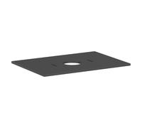 hansgrohe Xilesa E Console avec découpe au centre pour lavabo à poser sans trou de robinetterie, 780x550x16mm, 54275760, Couleur: Gris ardoise mat