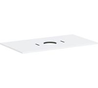 hansgrohe Xilesa E Console avec découpe au centre pour lavabo à poser sans trou de robinetterie, 980x550x16mm, 54276700, Couleur: Blanc mat