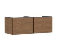 hansgrohe Xilesa E meuble sous lavabo, 2 tiroirs, pour console découpe au centre, 1375x550x500mm, 54268550, Couleur: Chêne Cachemire
