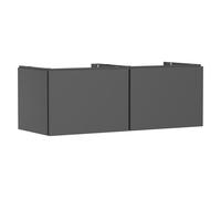 hansgrohe Xilesa E meuble sous lavabo, 2 tiroirs, pour console découpe au centre, 1375x550x500mm, 54268760, Couleur: Gris ardoise mat