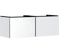 Hansgrohe Meuble sous lavabo Xilesa E 2 tiroirs, découpe au centre 1375x550x500 mm Blanc mat