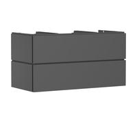 hansgrohe Xilesa E meuble sous-lavabo, 2 tiroirs PushOpen, pour plan de toilette découpe au centre, 1180x550x620mm, 54304760, Couleur: Gris ardoise mat