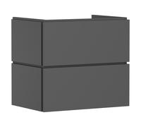 Meuble Pour Lavabo Encastrable Hansgrohe Xilesa E 680/470, 2 tiroirs Gris ardoise mat 54258760