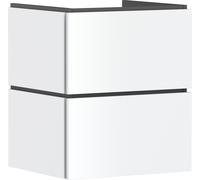 hansgrohe Xilesa E Meuble sous-lavabo pour lavabos, 2 tiroirs PushOpen, 530x470x620mm, 54292700, Couleur: Blanc mat