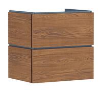 hansgrohe Xilesa E Meuble sous-lavabo pour lavabos, 2 tiroirs PushOpen, 630x470x620mm, 54294550, Couleur: Chêne Cachemire
