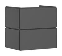 hansgrohe Xilesa E Meuble sous-lavabo pour lavabos, 2 tiroirs PushOpen, 630x470x620mm, 54294760, Couleur: Gris ardoise mat