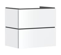 hansgrohe Xilesa E Meuble sous-lavabo pour lavabos, 2 tiroirs PushOpen, 680x470x620mm, 54295700, Couleur: Blanc mat