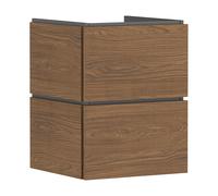 hansgrohe Xilesa E meuble sous-lavabo pour lave-mains, 2 tiroirs, 480x470x620mm, 54250550, Couleur: Chêne Cachemire