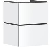 hansgrohe Xilesa E meuble sous-lavabo pour lave-mains, 2 tiroirs, 480x470x620mm, 54250700, Couleur: Blanc mat