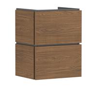 hansgrohe Xilesa E Meuble sous-lavabo pour lave-mains, 2 tiroirs PushOpen, 480x380x620mm, 54290550, Couleur: Chêne Cachemire